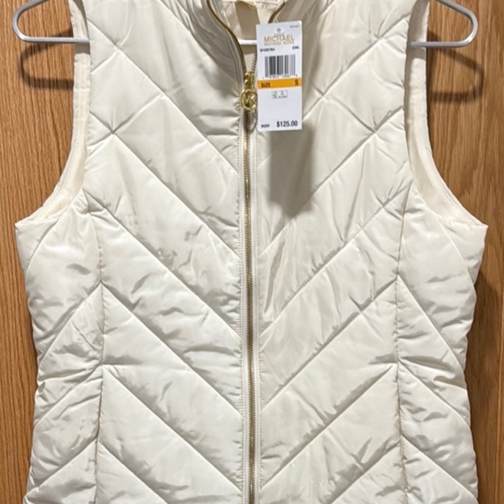 Michael Kors Bone Quilted Vest